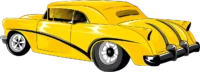 3d car icon model in yellow color