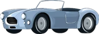3d car racing in blue shiny shade
